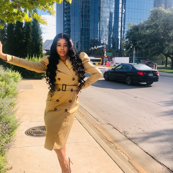 Puffy sleeve Trench Coat - Picture 6 of 8